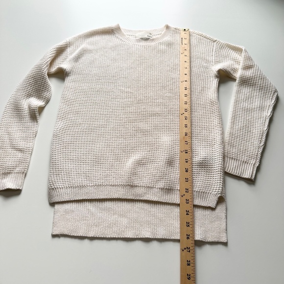 Wilfred Free Isabelli Waffle Knit Crew Neck Sweater Merino Wool Women XXS Hi Lo - Picture 7 of 11